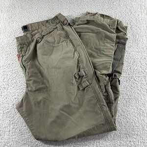 Ecko Red Cargo Pants Womens 13 Green Buckle Bottom Tactical Utility Street Grung
